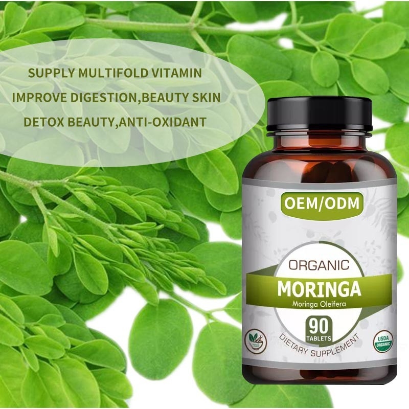 OEM Atacado 1500mg cápsula Herbal Slim Moringa Oleifera comprimidos para queima de gordura