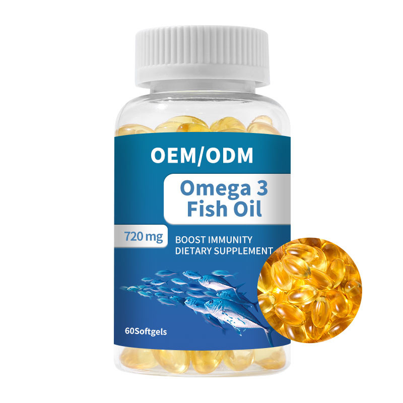 A ômega 3 Softgels do óleo de peixes encerra a vitamina E DHA EPA para o coração Brain Joint Health