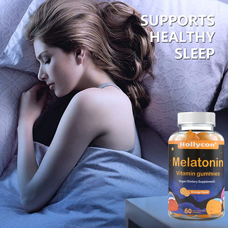 O COA suplementa o sono do apoio do OEM relaxa a vitamina alaranjada Gummies do Melatonin do sabor