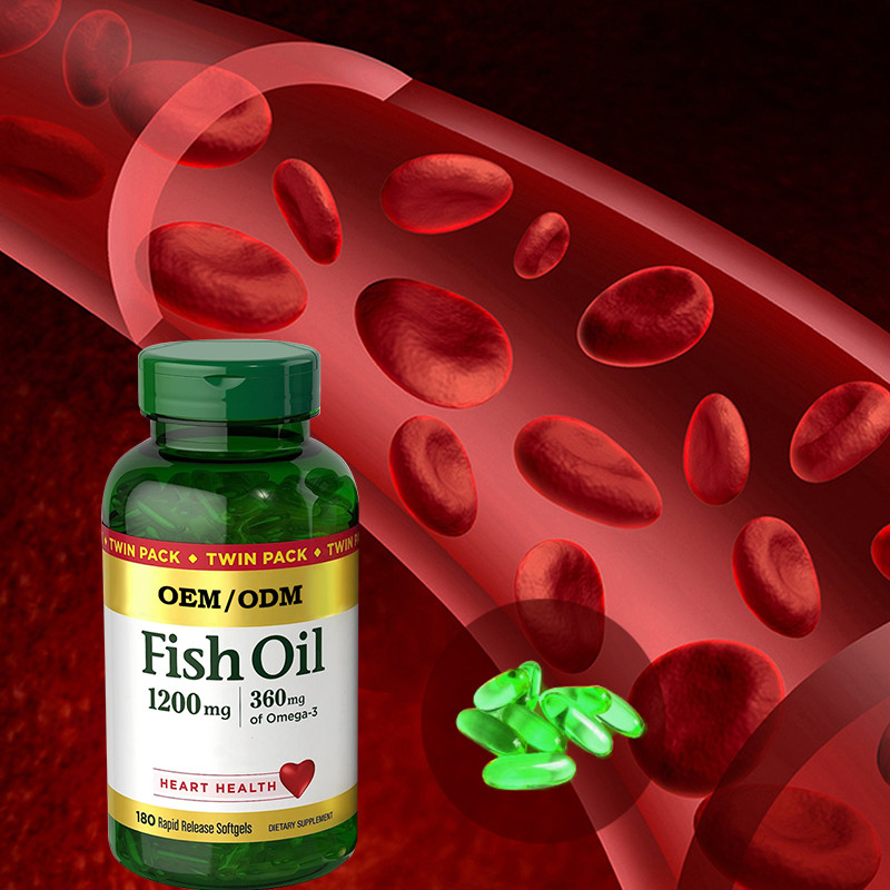o óleo de peixes 1200Mg apoia a saúde do coração com liberação Softgels da ômega 3 EPA DHA