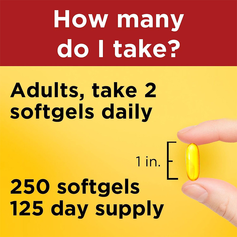 óleo de peixes da ômega 3 de 1000Mg Softgels para o suplemento saudável 250 Softgels ao apoio do coração fonte de 125 dias