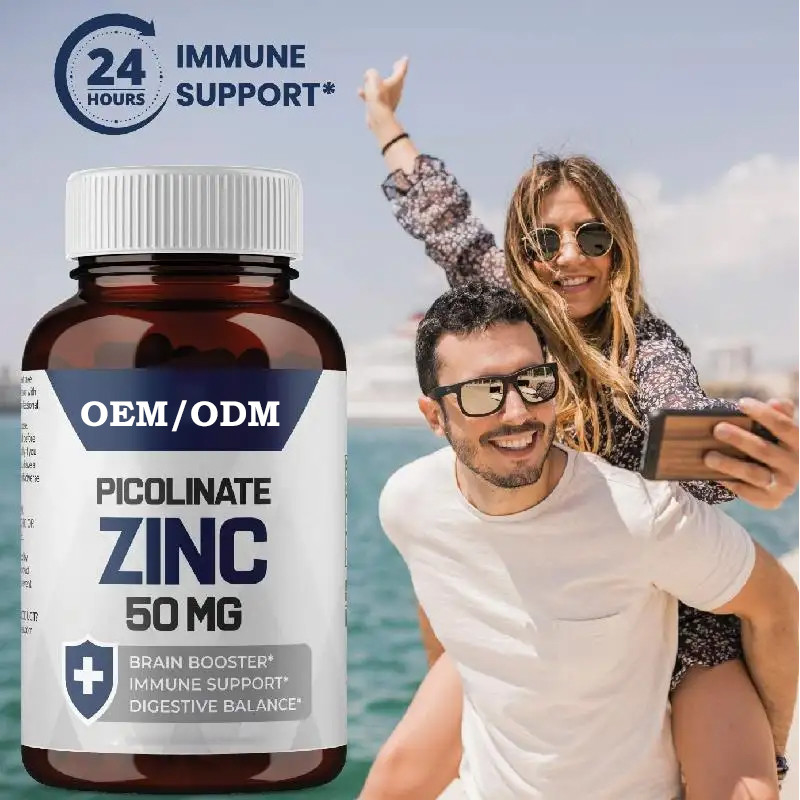 OEM Picolinato de Zinco 30 mg Suplemento Bem Absorvido Para a Função Imune de Crescimento Cápsulas
