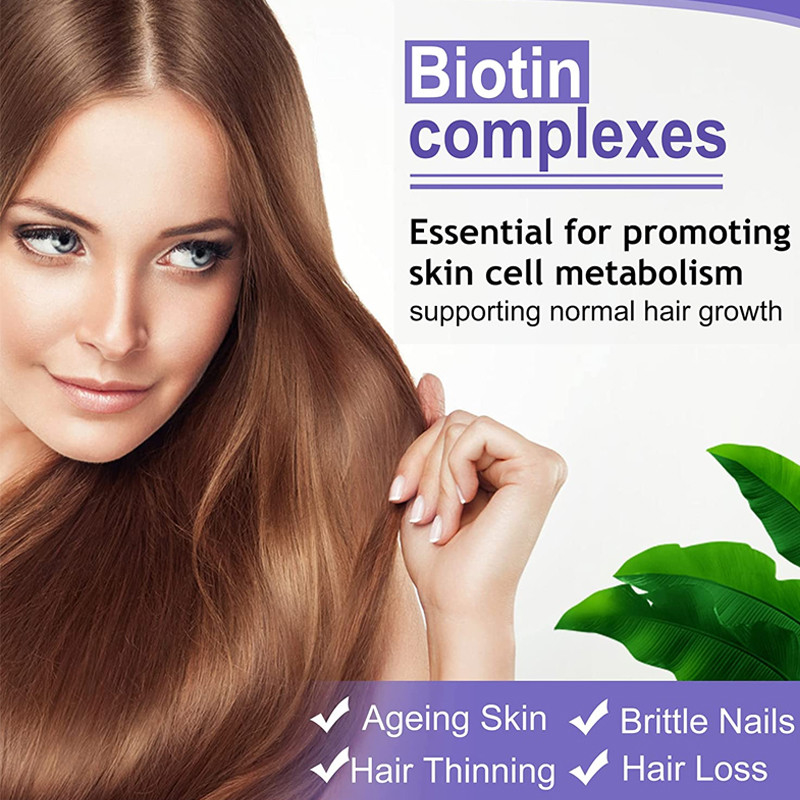 25000 pregos da pele do cabelo dos comprimidos da vitamina da biotina do magnetocardiograma para tabuletas do cabelo do feme da saúde 60pcs das mulheres