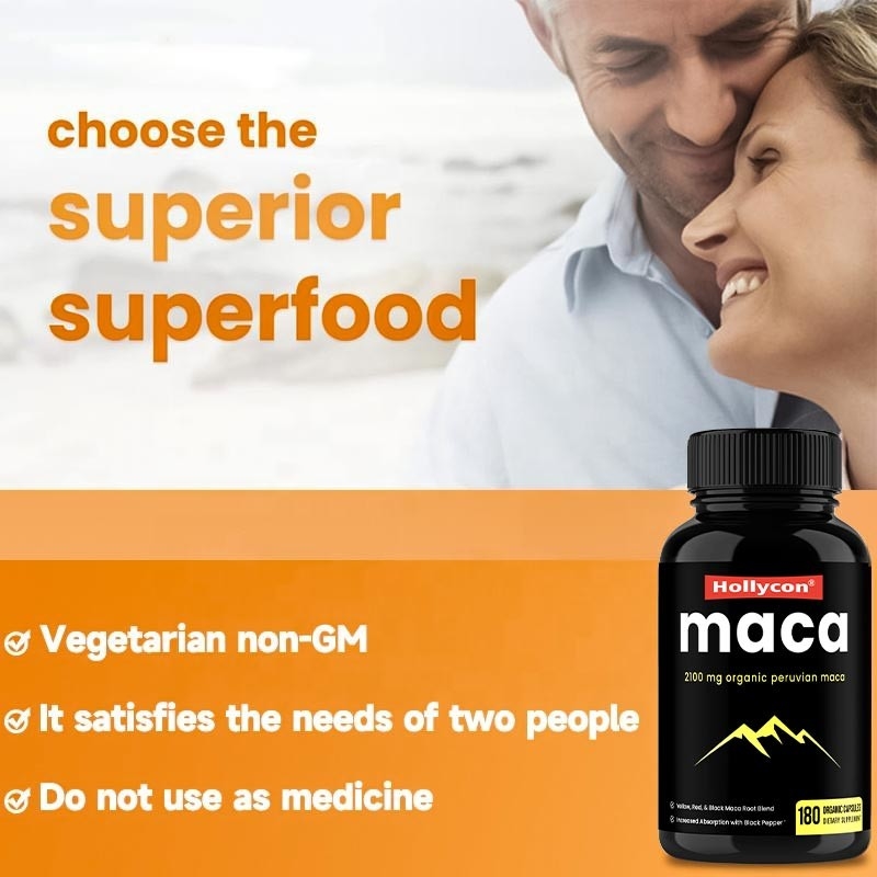 HACCP suplementa cápsulas orgânicas da raiz de Maca da energia do impulso do OEM para mulheres dos homens
