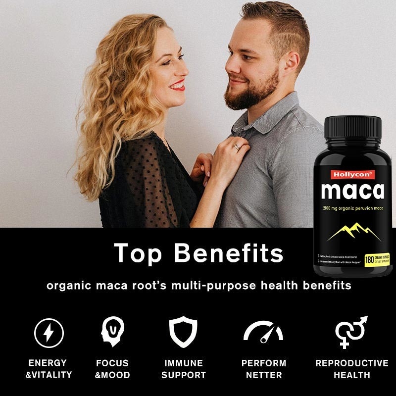 HACCP suplementa cápsulas orgânicas da raiz de Maca da energia do impulso do OEM para mulheres dos homens