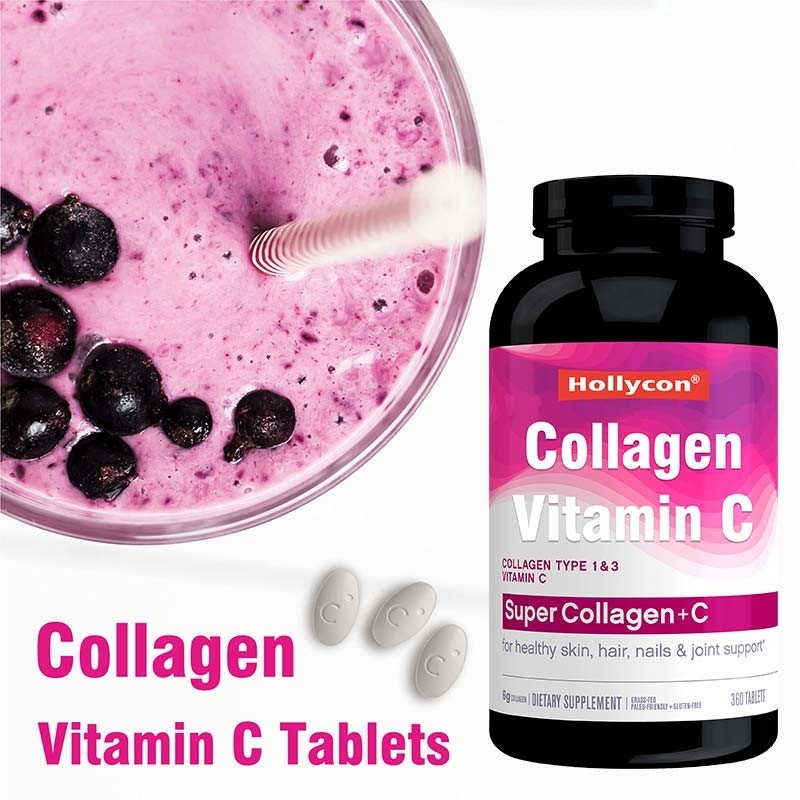 O colagênio suplementa a pele do cabelo do OEM e a vitamina orgânica C do apoio do prego marca
