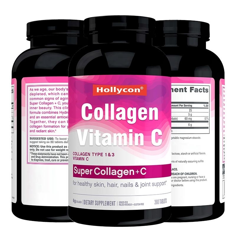 O colagênio suplementa a pele do cabelo do OEM e a vitamina orgânica C do apoio do prego marca