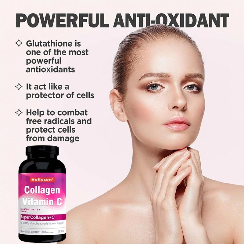 O colagênio suplementa a pele do cabelo do OEM e a vitamina orgânica C do apoio do prego marca