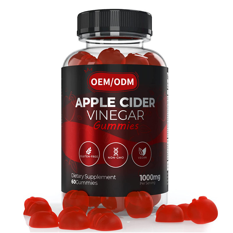 OEM ACV Perda de peso Gestão de vitaminas Sem glúten Vegano Não OGM Perda rápida de peso Vinagre de maçã Goma