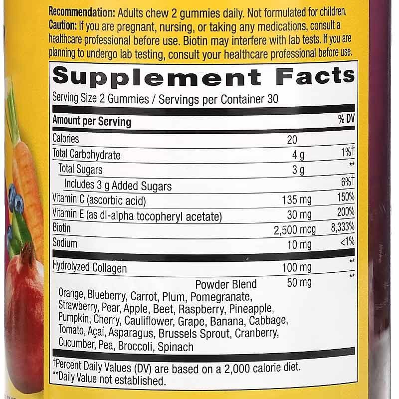 Gomas de vitamina de biotina vermelha de sala limpa OEM 30 porções por contêiner Produção não poluente