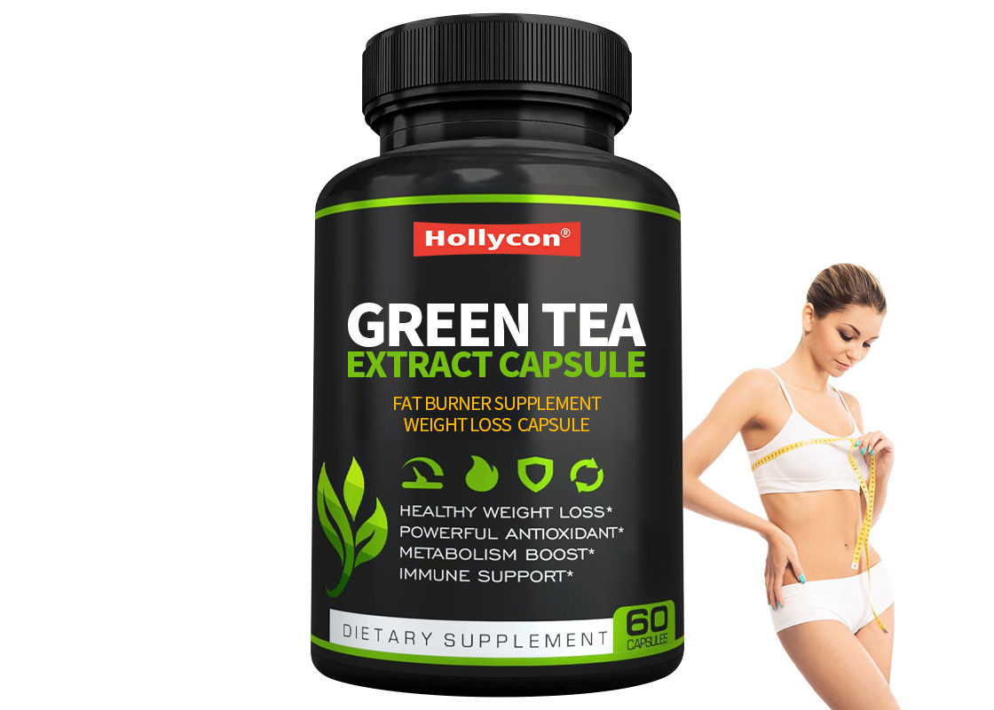 HALAL Extracto de Chá Verde Cápsula Suplementos dietéticos Ajuda a controlar o apetite Suprimir a fome Cápsulas para emagrecer