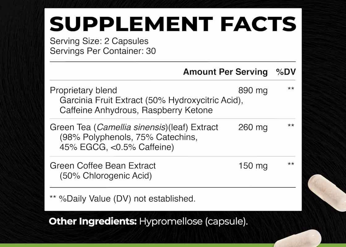 Chá Verde Pílulas para Perda de Peso Suplementos Dietéticos Suporte para Oxidação de Gordura Saúde Imune