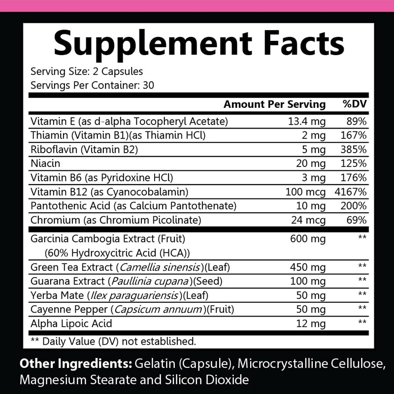 OEM All-Natural Booster Metabolismo Quente Skinny Thermogenic Diet Pílulas de perda de peso cápsulas para mulheres