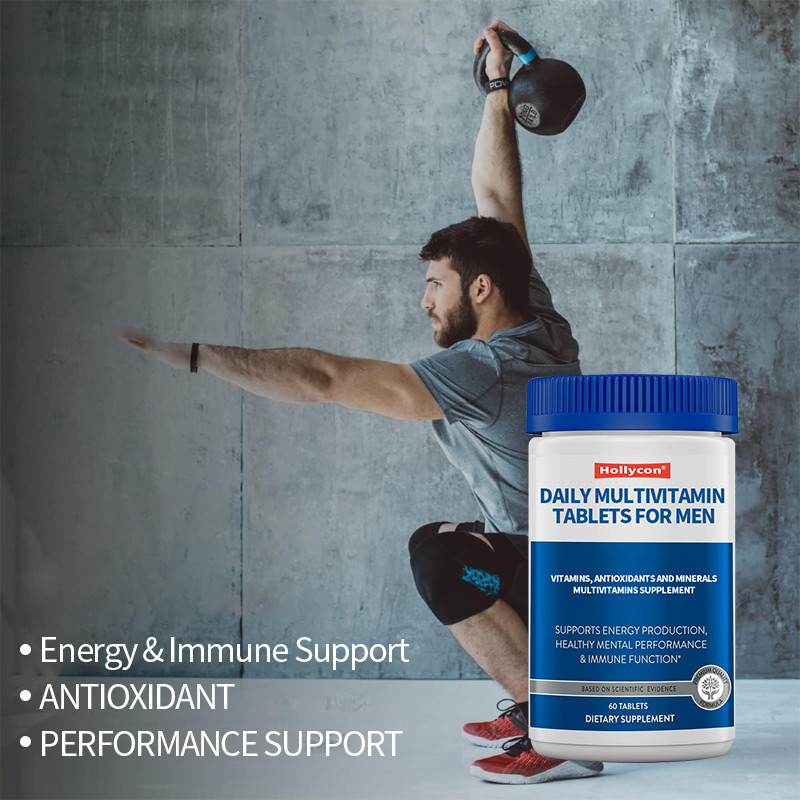 Proprietário de etiqueta diária de multivitamínicos comprimidos para homens vitaminas, antioxidantes e minerais homens 50+ multivitamínicos suplemento