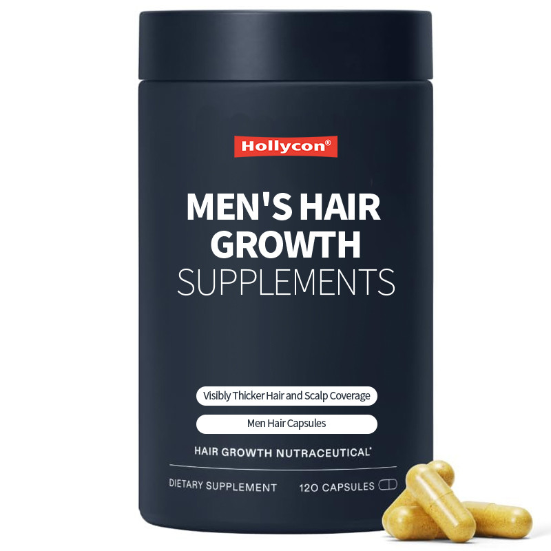 OEM Suplementos de crescimento do cabelo masculino visível mais espesso cabelo e cobertura do couro cabeludo Capsulas de cabelo masculino