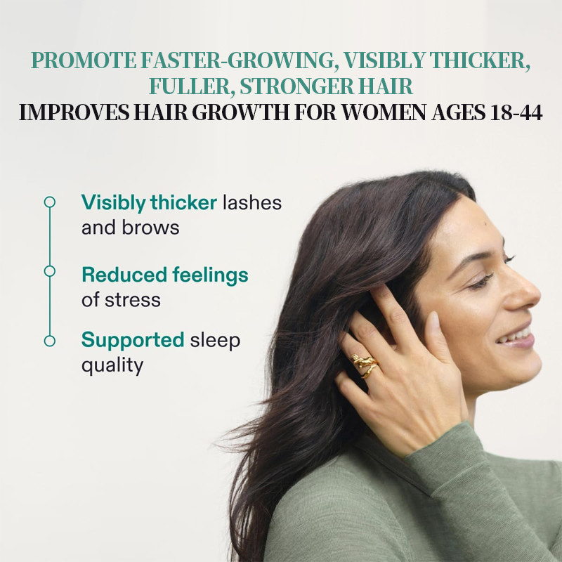Personalizar suplementos de crescimento do cabelo das mulheres Idades 18-44 Para visível mais espesso e mais forte cabelo Capsulas de cabelo das mulheres