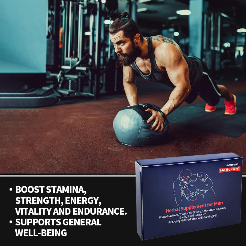 Suplemento de Ervas Para Homens Erva Horny Goat Tongkat Ali Ginseng Maca Root Capsulas de Ação Rápida Pílulas de Aumento Masculino