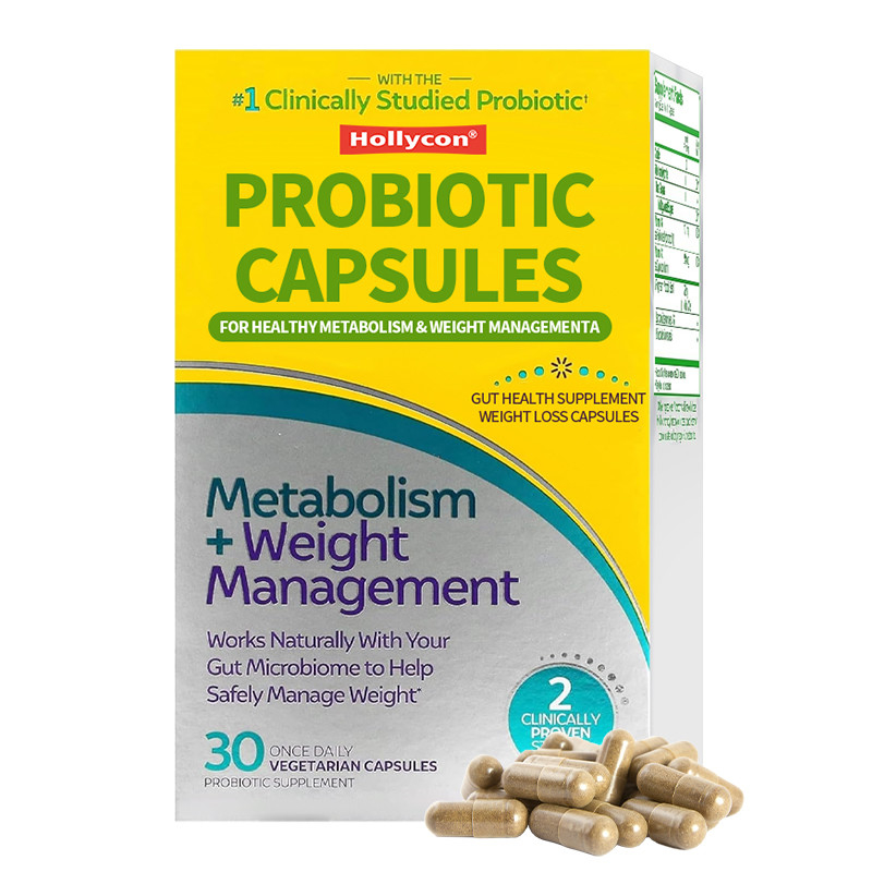 Probióticos cápsulas para um metabolismo saudável Gestão do peso Suplemento de saúde intestinal
