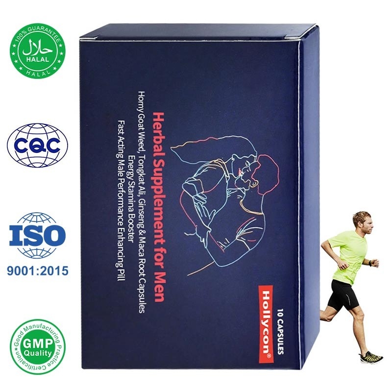 Suplemento de Ervas Para Homens Erva Horny Goat Tongkat Ali Ginseng Maca Root Capsulas de Ação Rápida Pílulas de Aumento Masculino