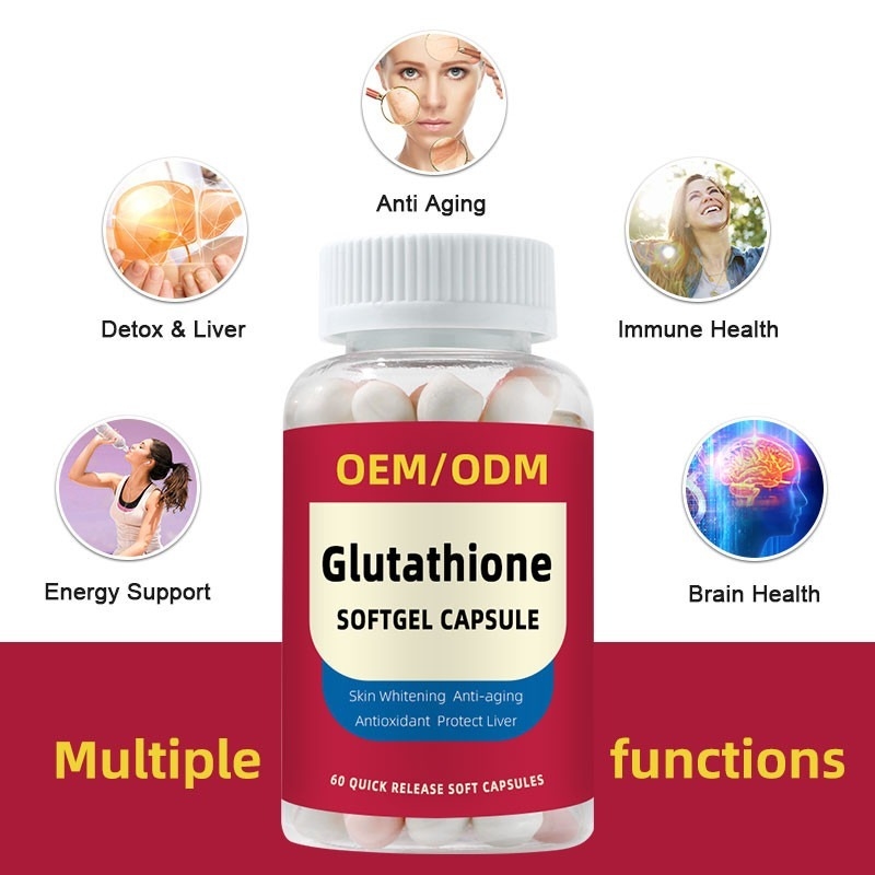 OEM Marca Privada Vitamina C 1500mg L-Glutationa comprimidos para branqueamento da pele Softgel