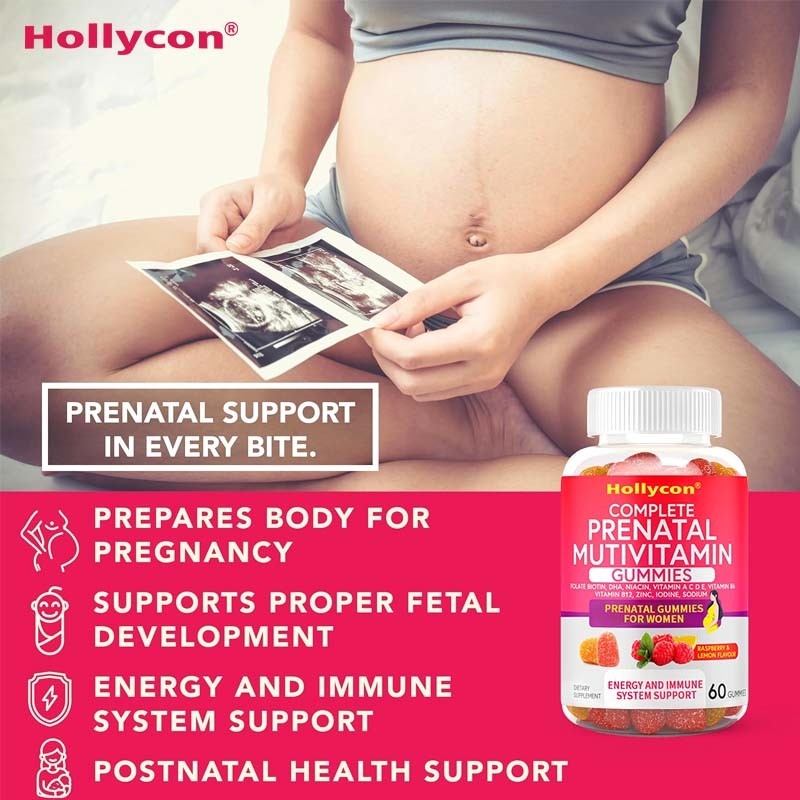OEM DHA Folato Vitamina B C D Para suporte fetal e neural Gravidez Gomes pré-natais