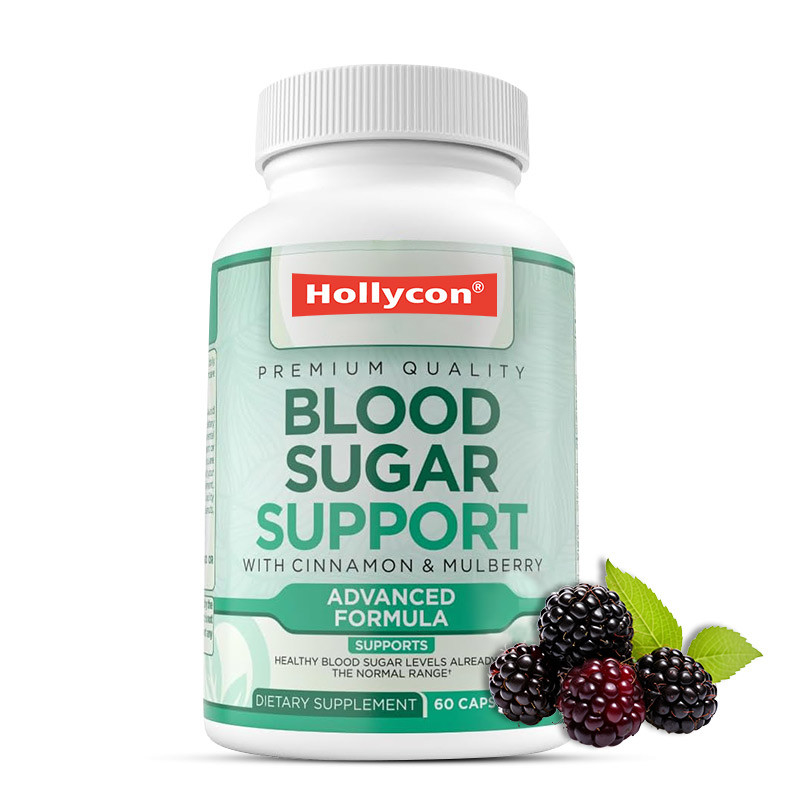 OEM Suplemento de suporte normal do açúcar no sangue Canela Melão amargo Mulberry Zinco Biotina Vitamina Suplemento de ervas