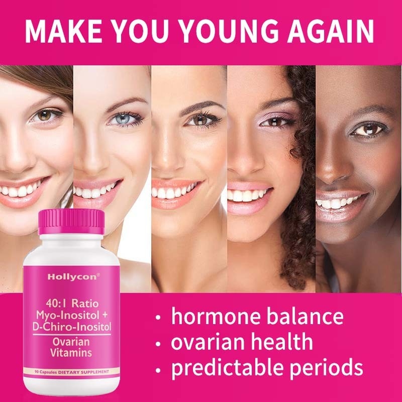 OEM Suporte ovariano Vitaminas Equilíbrio hormonal para mulheres Vitaminas ovarianas Cápsulas