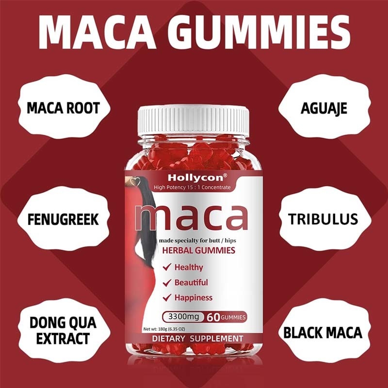 Suporte imunológico e equilíbrio hormonal para mulheres Maca Root Gummies