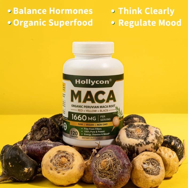 OEM Equilíbrio Hormonal Cápsulas Orgânicas de Maca para Mulheres e Homens Cápsulas de Maca