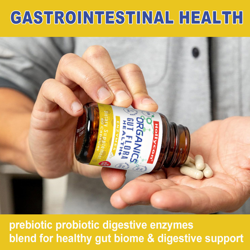 OEM Biologia Flora intestinal Enzimas de saúde Probióticos Bioma intestinal saudável Suporte digestivo