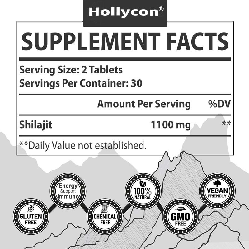 Shilajit comprimidos de energia suporte imunológico Shilajit orgânico para homens e mulheres