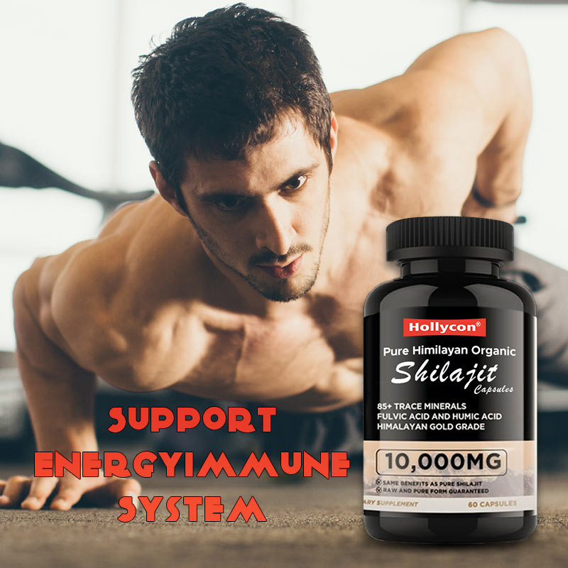 OEM Pure Himalayan Organic Shilajit Capsules Antioxidantes Suporte de Energia Alivio do Estresse Imune