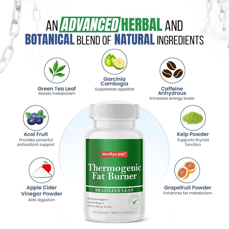 Capsulas de queima de gordura para perda de peso Capsulas de emagrecimento natural para controle de peso