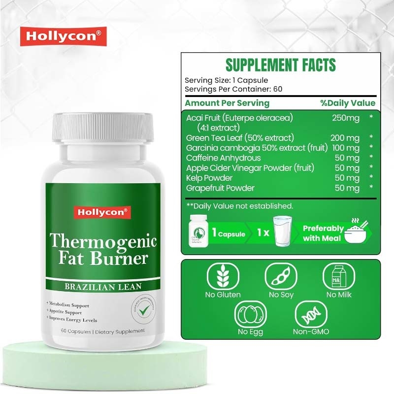 Capsulas de queima de gordura para perda de peso Capsulas de emagrecimento natural para controle de peso