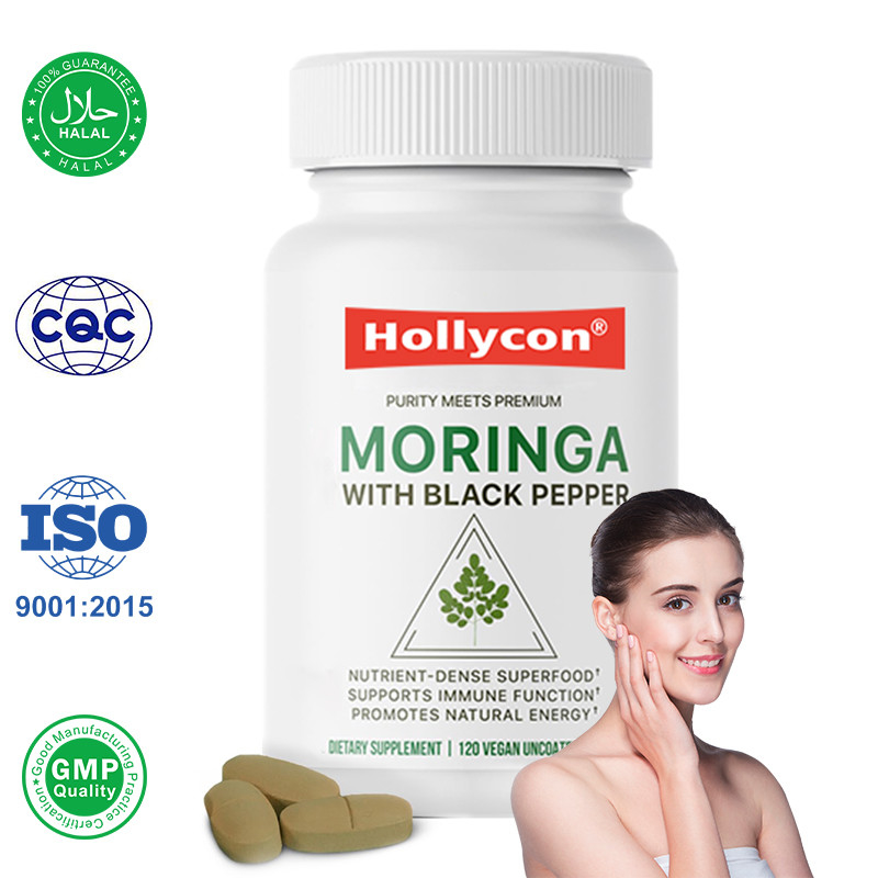 Comprimidos de Moringa Orgânicos Apoio Imune Aumento de Energia e Melhora da Absorção