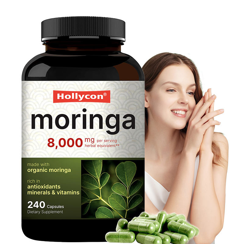 Extracto de Folhas de Moringa Organic Moringa Leaf Powder Suplementos Extracto de Folhas de Moringa OEM Saúde da Pele Antioxidante Imune