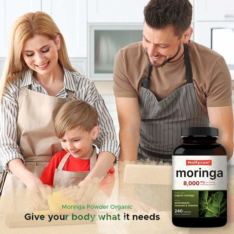 Extracto de Folhas de Moringa Organic Moringa Leaf Powder Suplementos Extracto de Folhas de Moringa OEM Saúde da Pele Antioxidante Imune