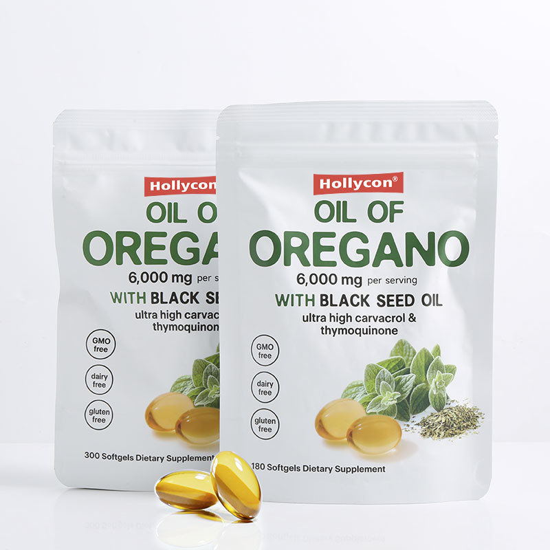 Óleo de Orégano Orgânico Softgels 6000mg Óleo de Orégano Softgels Para Apoio Imune