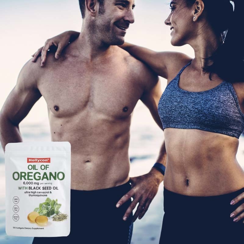 Óleo de Orégano Orgânico Softgels 6000mg Óleo de Orégano Softgels Para Apoio Imune
