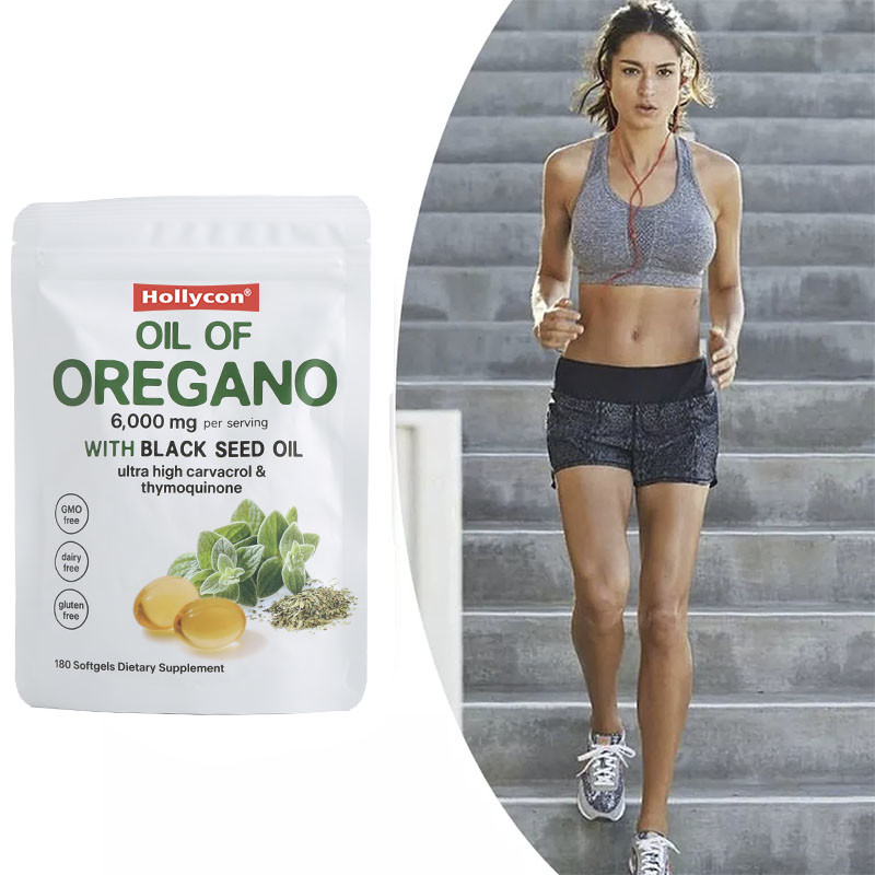 Óleo de Orégano Orgânico Softgels 6000mg Óleo de Orégano Softgels Para Apoio Imune