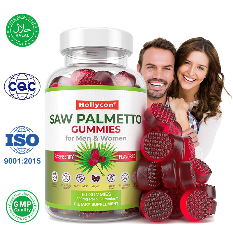 Saw Palmetto Gummies para Homens e Mulheres Equilíbrio Hormonal Saw Palmetto Suplemento