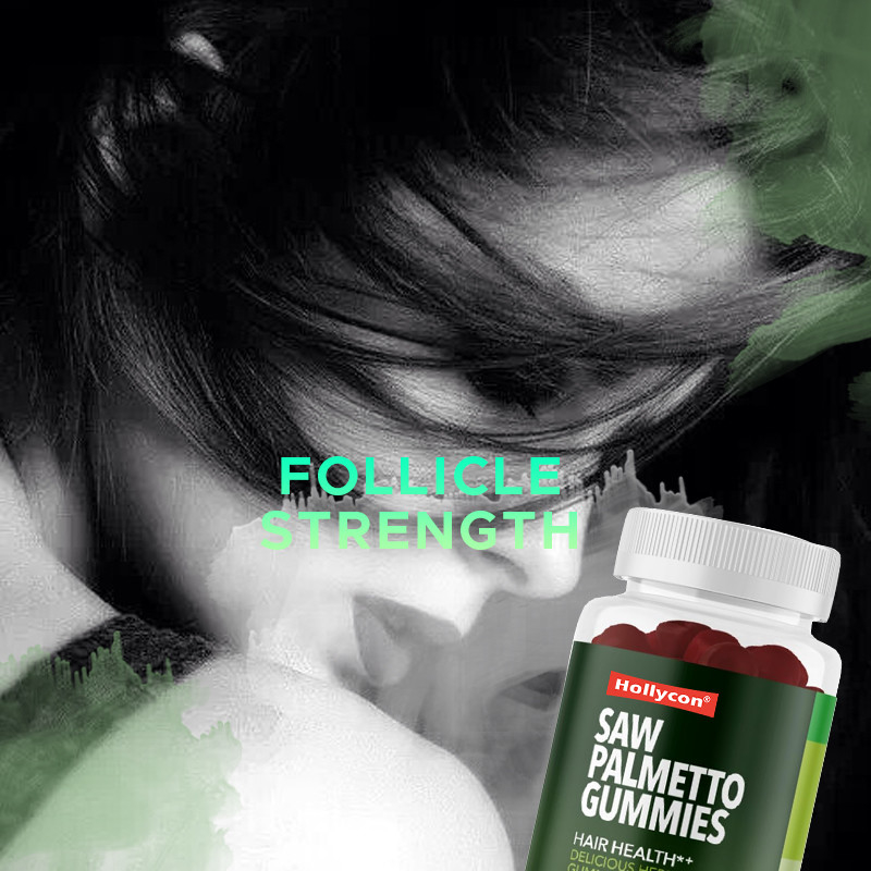 Saw Palmetto Gummies For Scalp Health 75mg Extracto de Saw Palmetto Para Apoio ao Cabelo