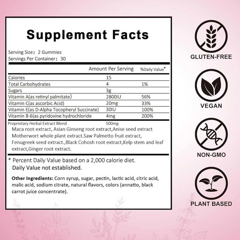 OEM Hip Butt Gummies para Mulheres Suplemento de Melhoria do Butt para Elevação do Butt