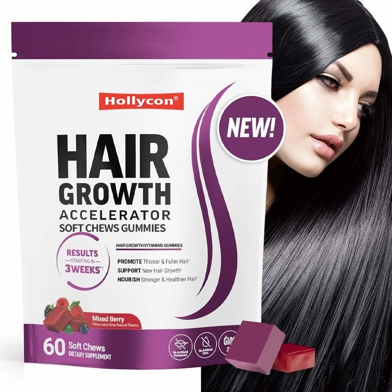 Acelerador de crescimento do cabelo Macices suaves Gomes de crescimento do cabelo Gomes para a força do cabelo
