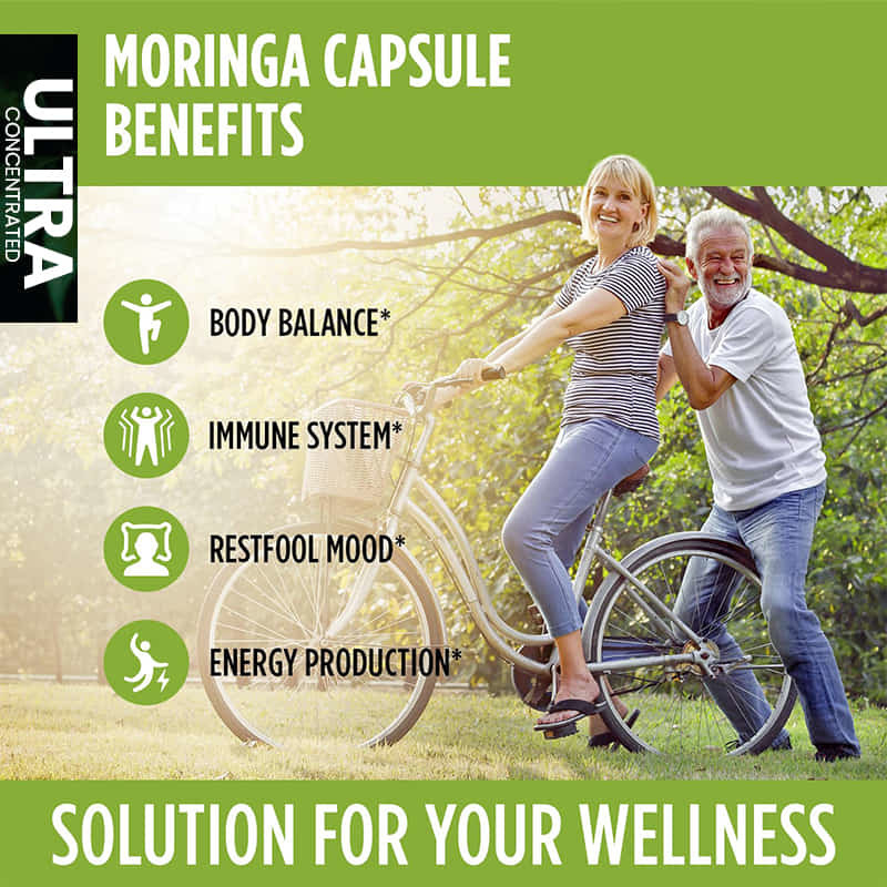 Capsulas de Moringa Pura de Fábrica Suportam Imunidade Digestiva