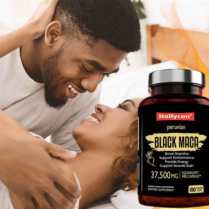 Capsulas de raiz de maca para aumentar a resistência 750mg extracto de maca preta para fornecer energia