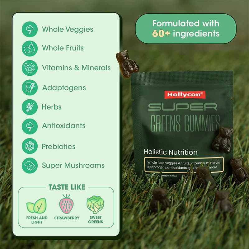 Goma de chá verde Multivitamínicos Suplemento de espirulina em pó Melhorar a saúde intestinal Suporte à imunidade