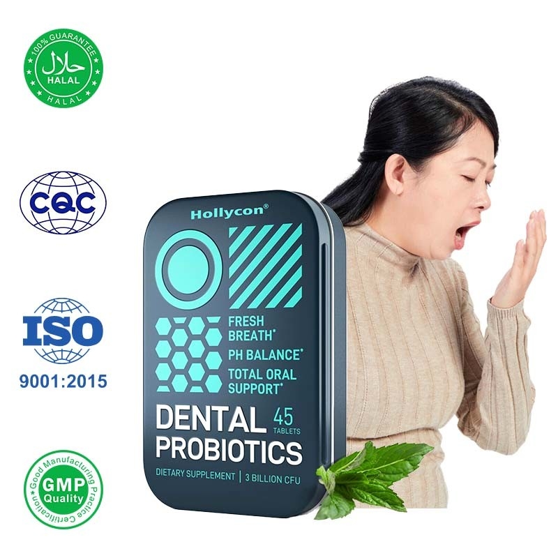 Produtor de comprimidos dentários probióticos apoia bactérias orais saudáveis para combater o mau hálito
