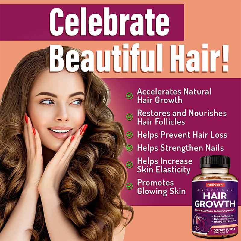 Gratuito Vitaminas para o Crescimento do Cabelo para Mulheres Recrescer mais forte Cabelo saudável Pele e unhas